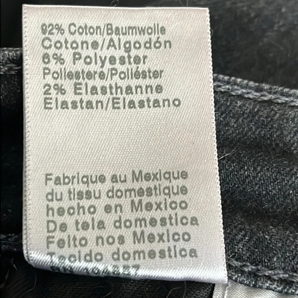 AG Adriano Goldschmied Mari High Rise Straight Raw Hem Jeans in Washed Black -26 - Picture 9 of 9